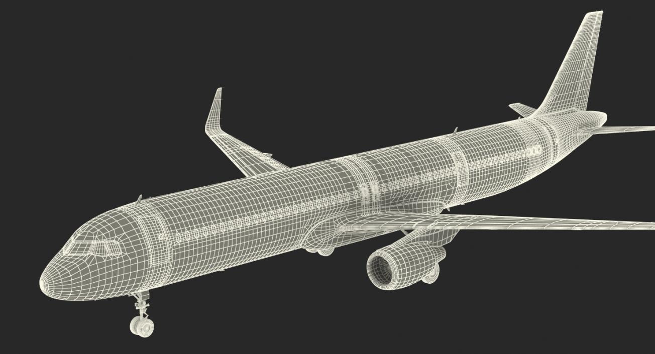 3D Airbus A321neo with Interior Generic