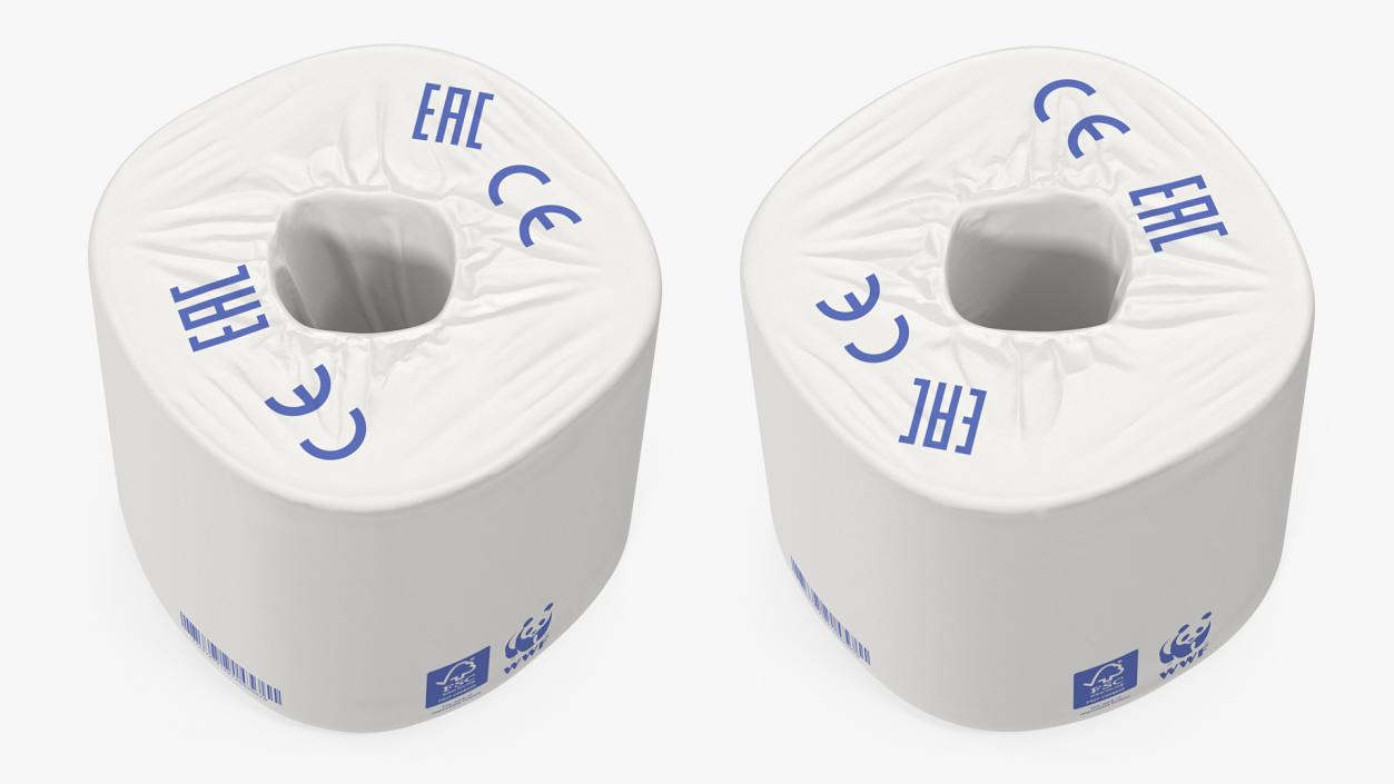 3D Individually Wrapped Toilet Paper Roll model