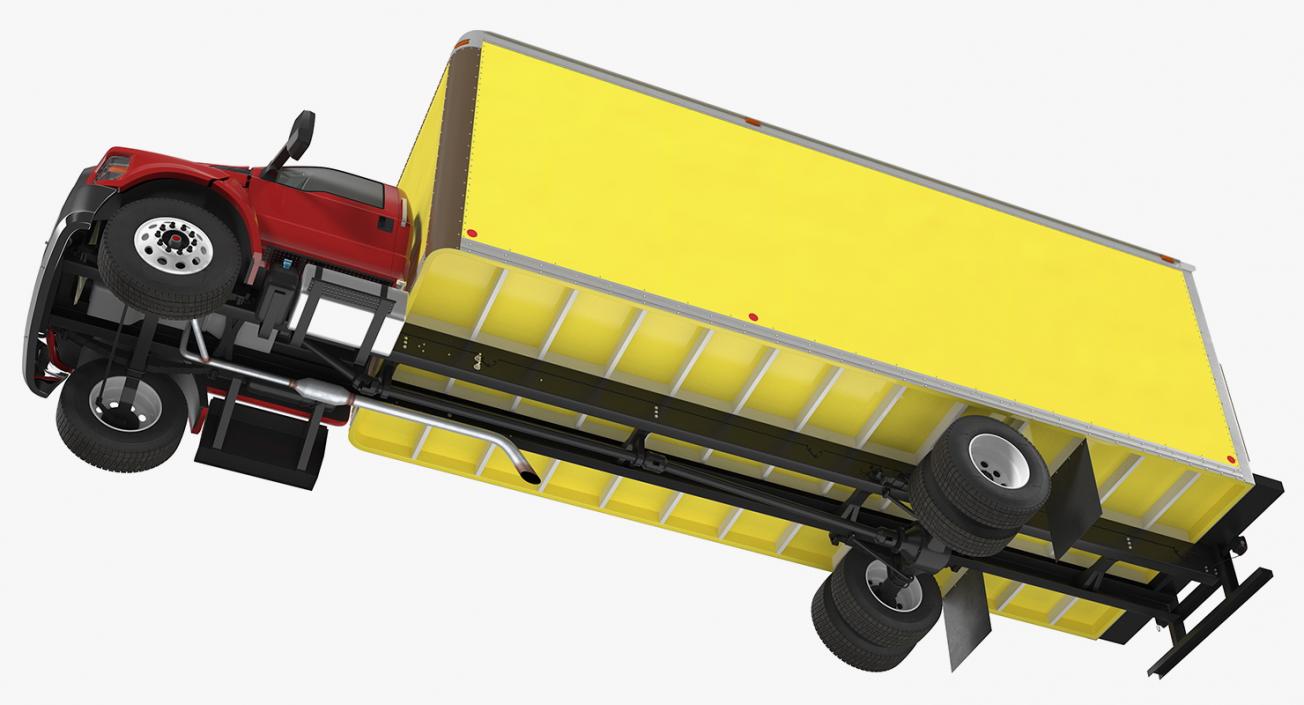 3D Straight Truck Generic Simple Interior model