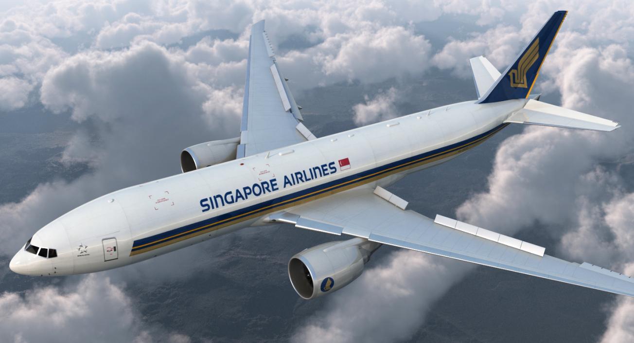 Boeing 777 Freighter Singapore Airlines 3D model