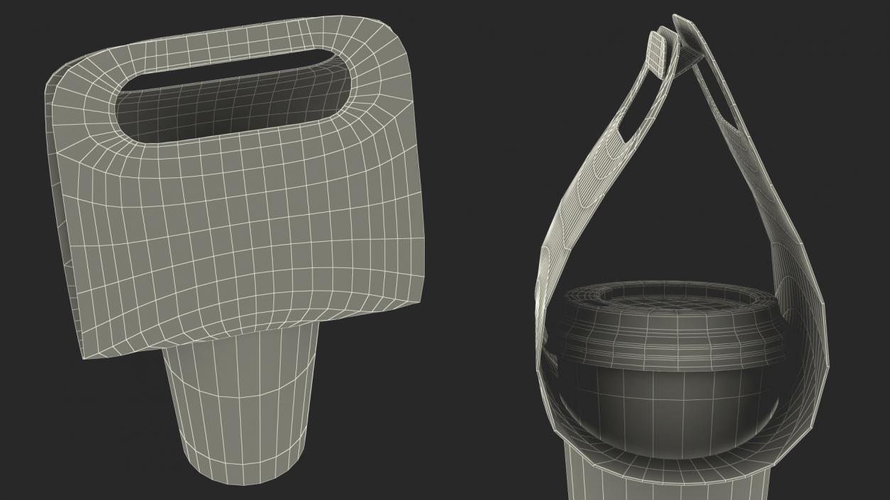 Coffee Cup in Black Paper Take Away Holder 3D