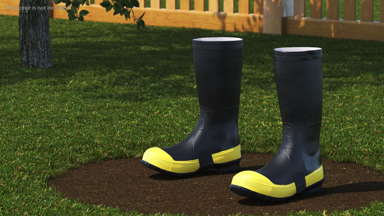 Waterproof Rubber Boots for Work 3D