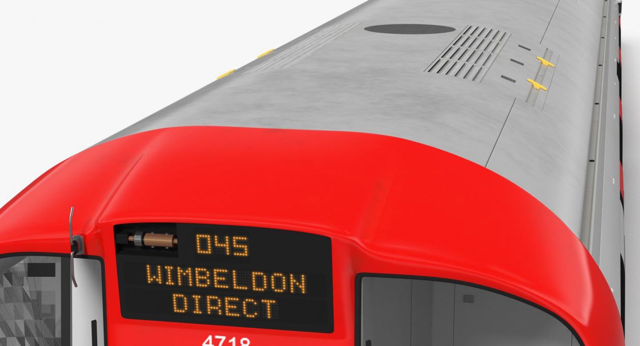 London Subway Train S8 Rigged 3D model
