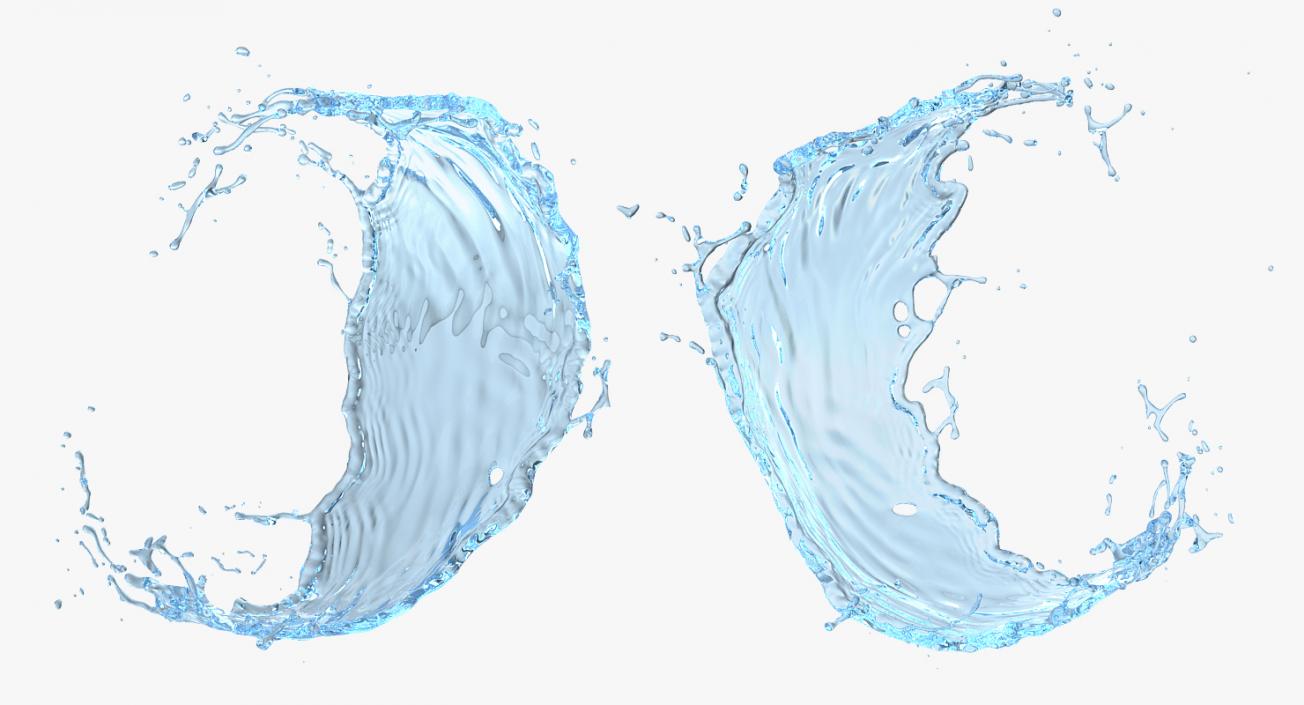 Water Splash in Air 3D model