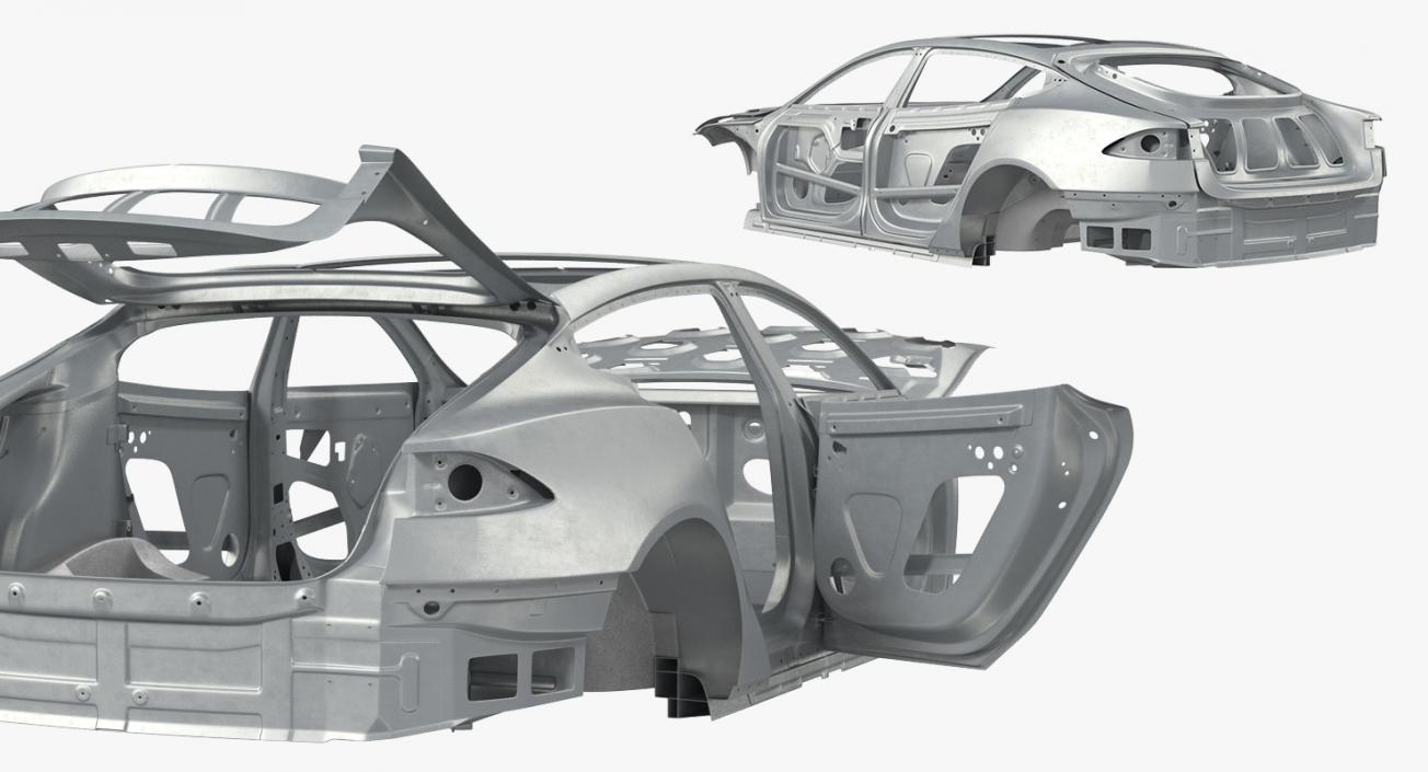 3D Tesla Model S Frame Rigged