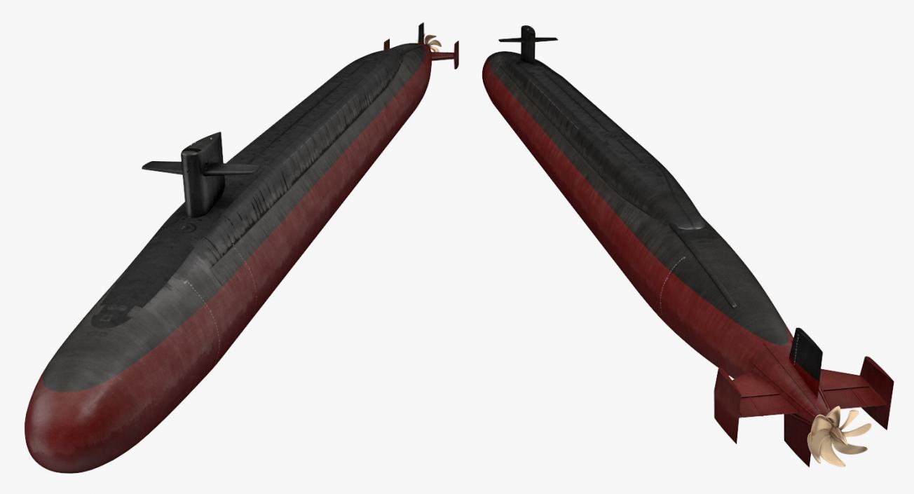 3D US Nuclear Submarine Ohio Class
