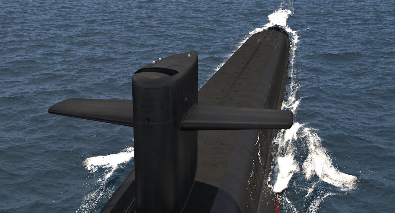3D US Nuclear Submarine Ohio Class