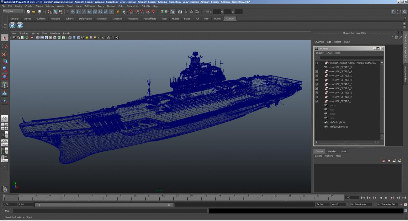 Russian Aircraft Carrier Admiral Kuznetsov 3D