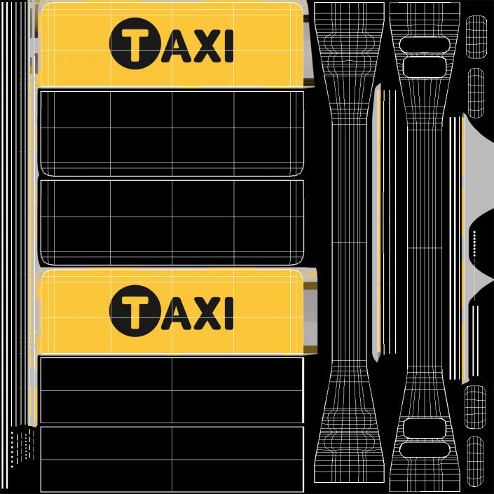 Taxi Sign 3D model