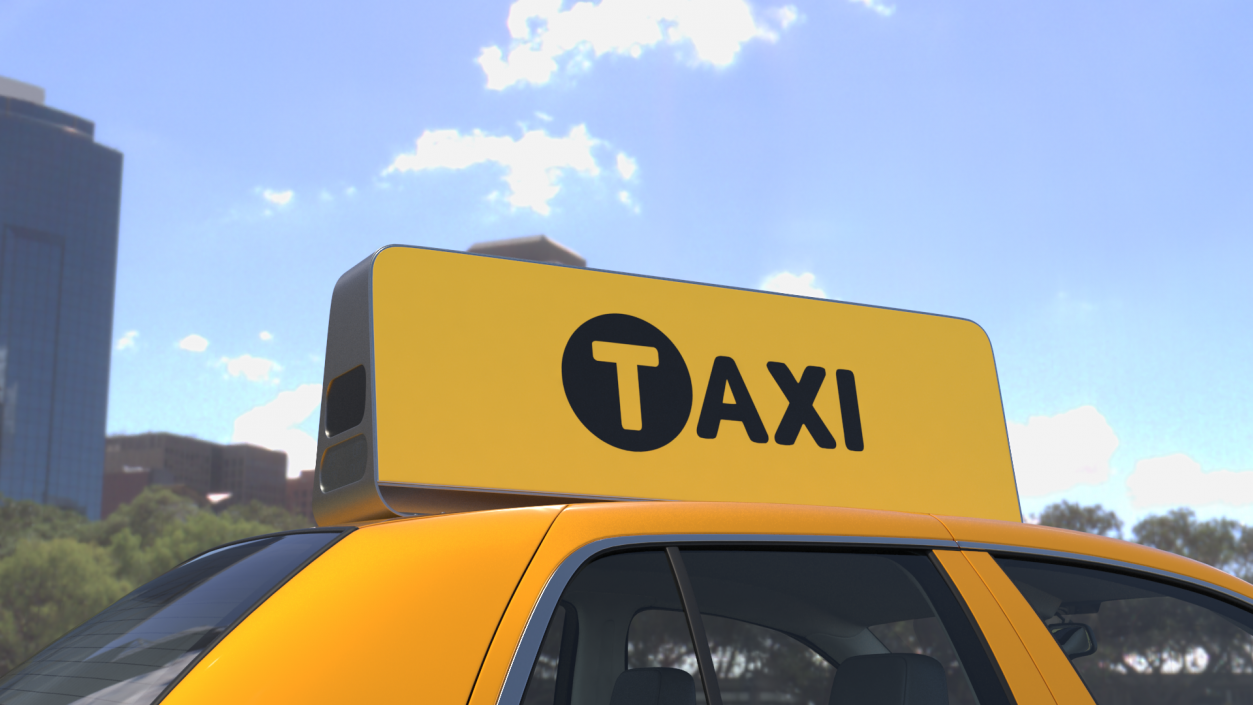 Taxi Sign 3D model