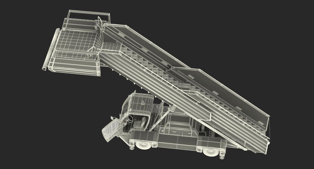 3D Passenger Boarding Stairs Car TLD ABS 580 Rigged model