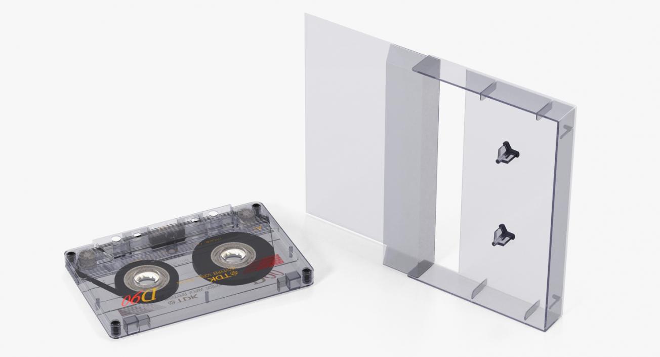 Blank Audio Cassette Tape with Box 3D model