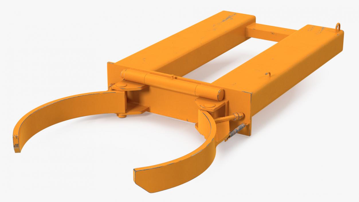 3D Single Drum Grab Lifter Forklift Attachment model