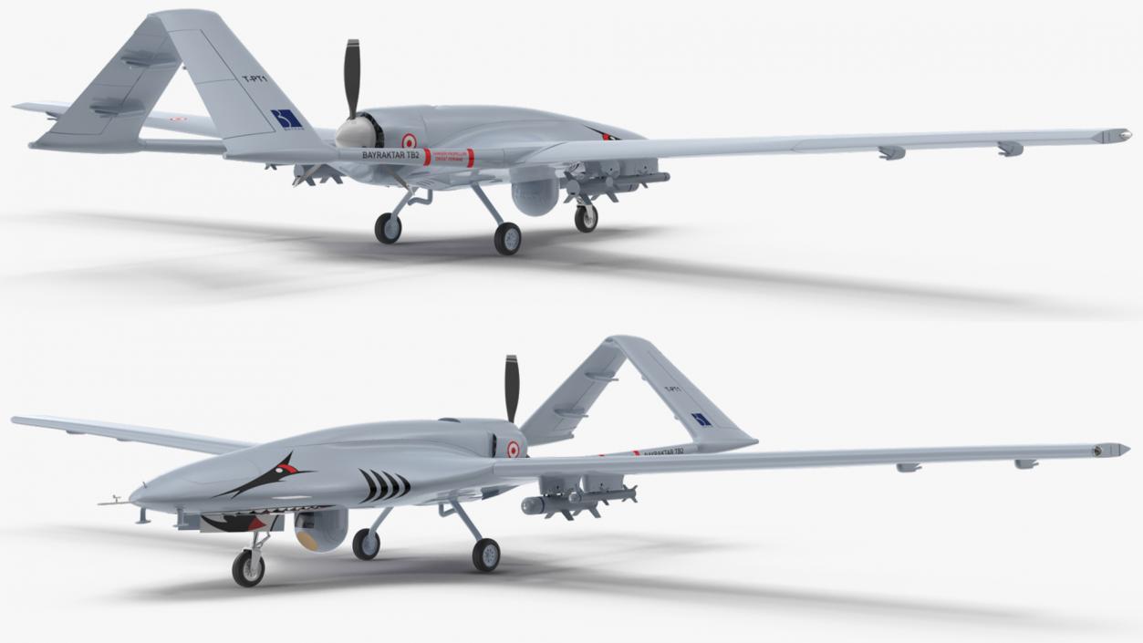 Bayraktar TB2 Unmanned Combat Aerial Vehicle 3D model