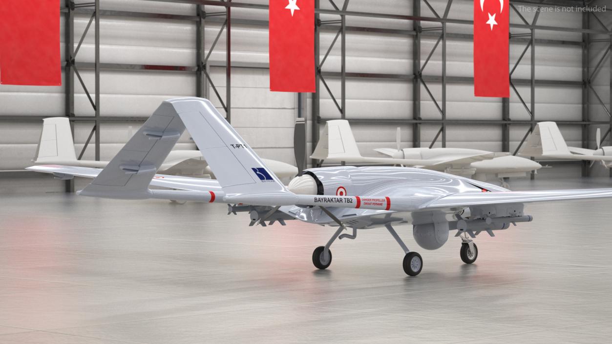 Bayraktar TB2 Unmanned Combat Aerial Vehicle 3D model