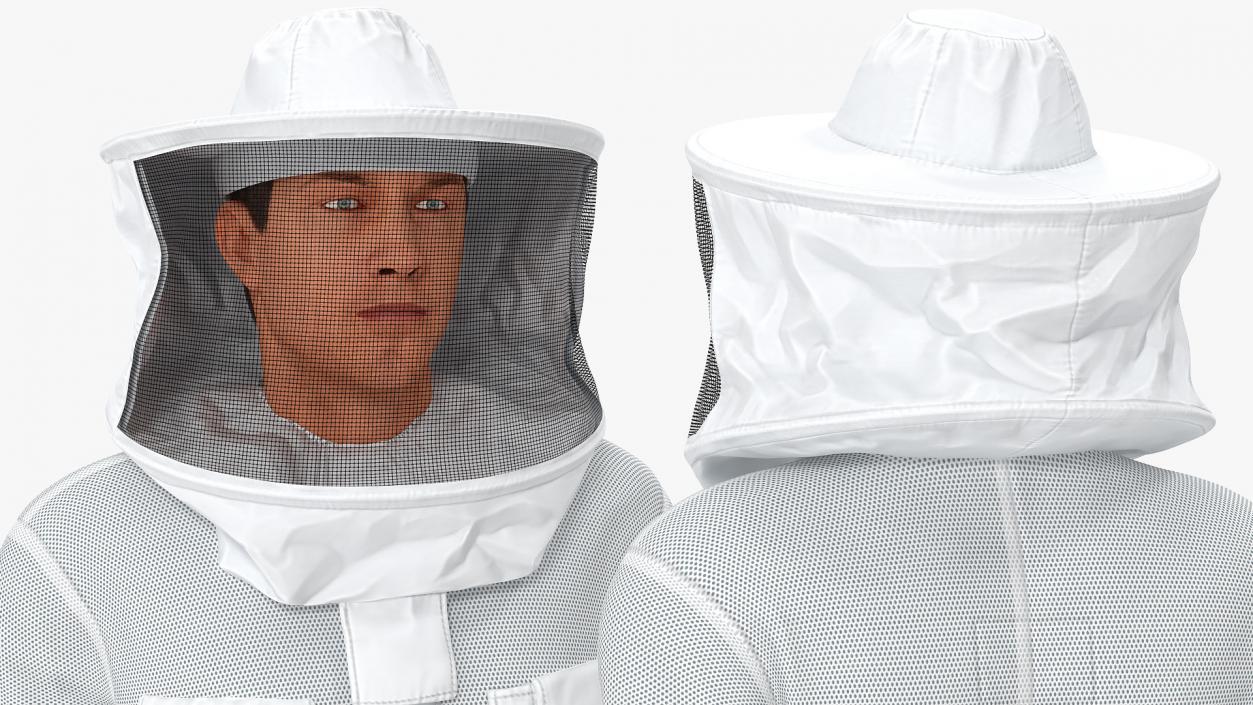 Male Beekeeper wearing Full Suit 3D
