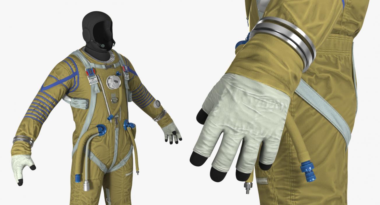 Space Suit Strizh with SK-1 Helmet 3D model