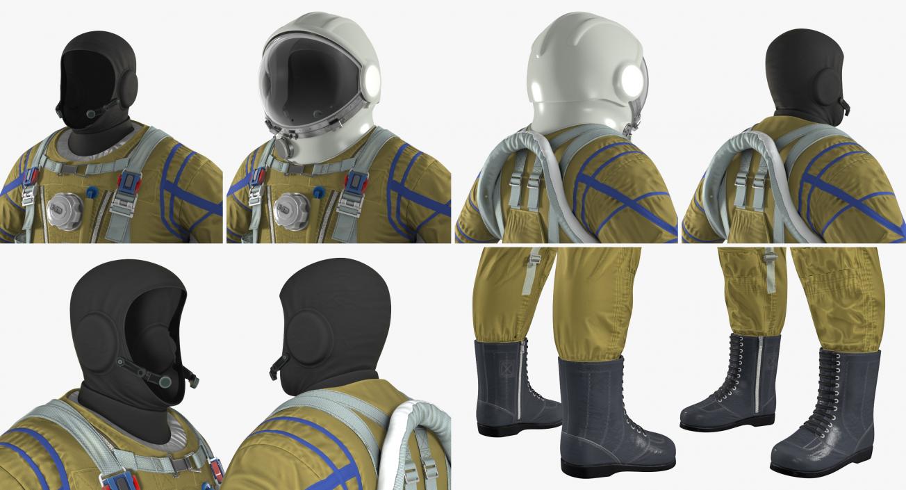 Space Suit Strizh with SK-1 Helmet 3D model