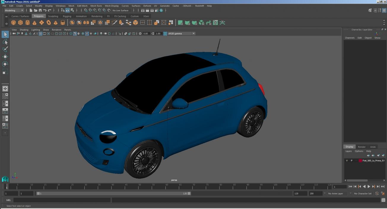 3D model Fiat 500 La Prima EV