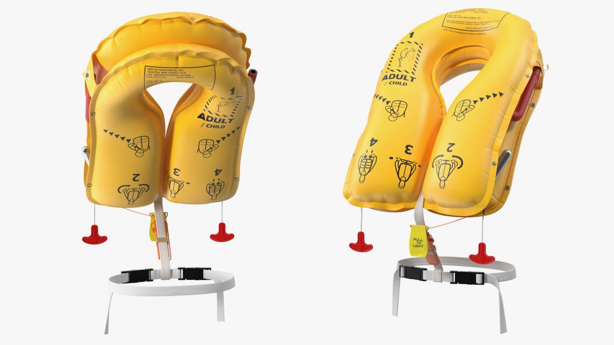 3D Inflated Airline Life Vest