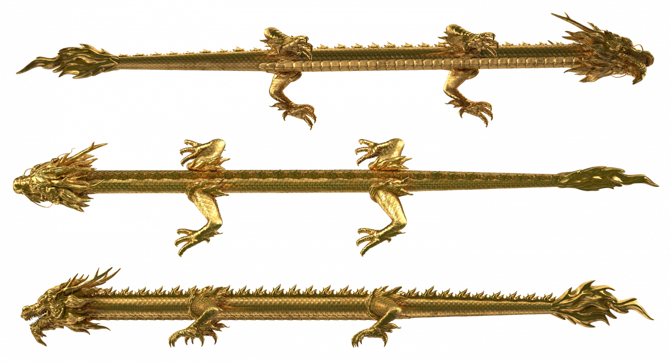 3D Golden Dragon model