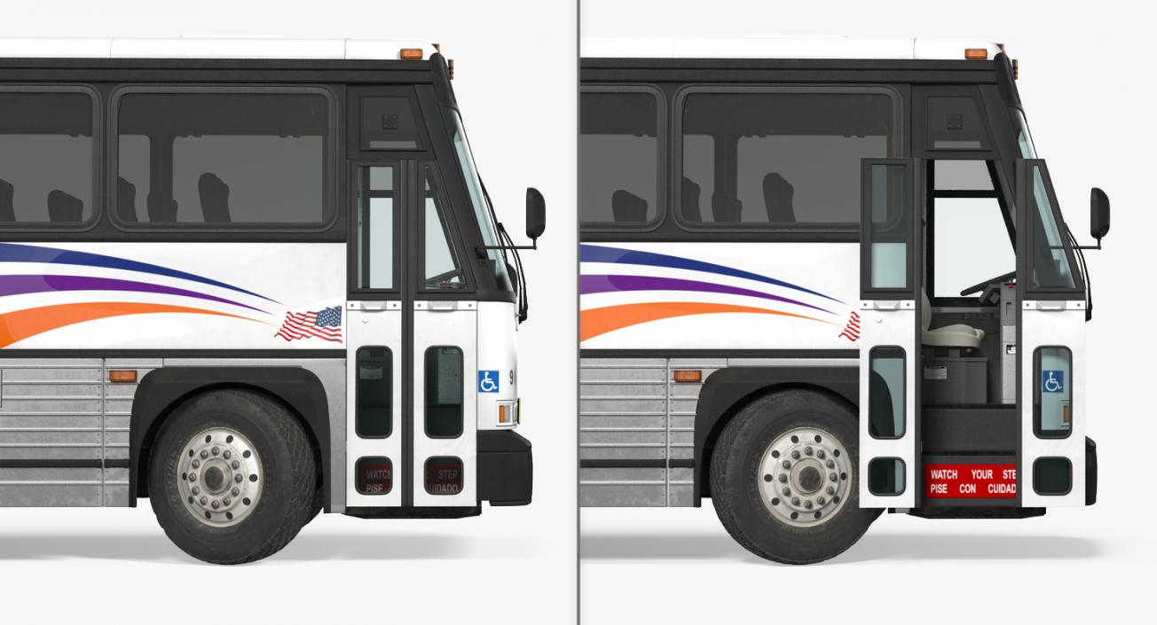 3D Intercity Bus MCI D4500 model