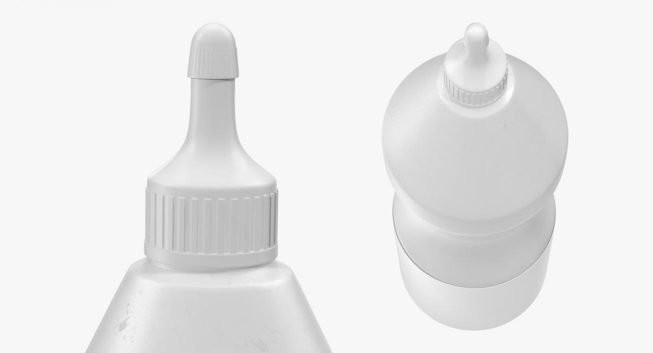 3D Clear Plastic Squeeze Bottle model
