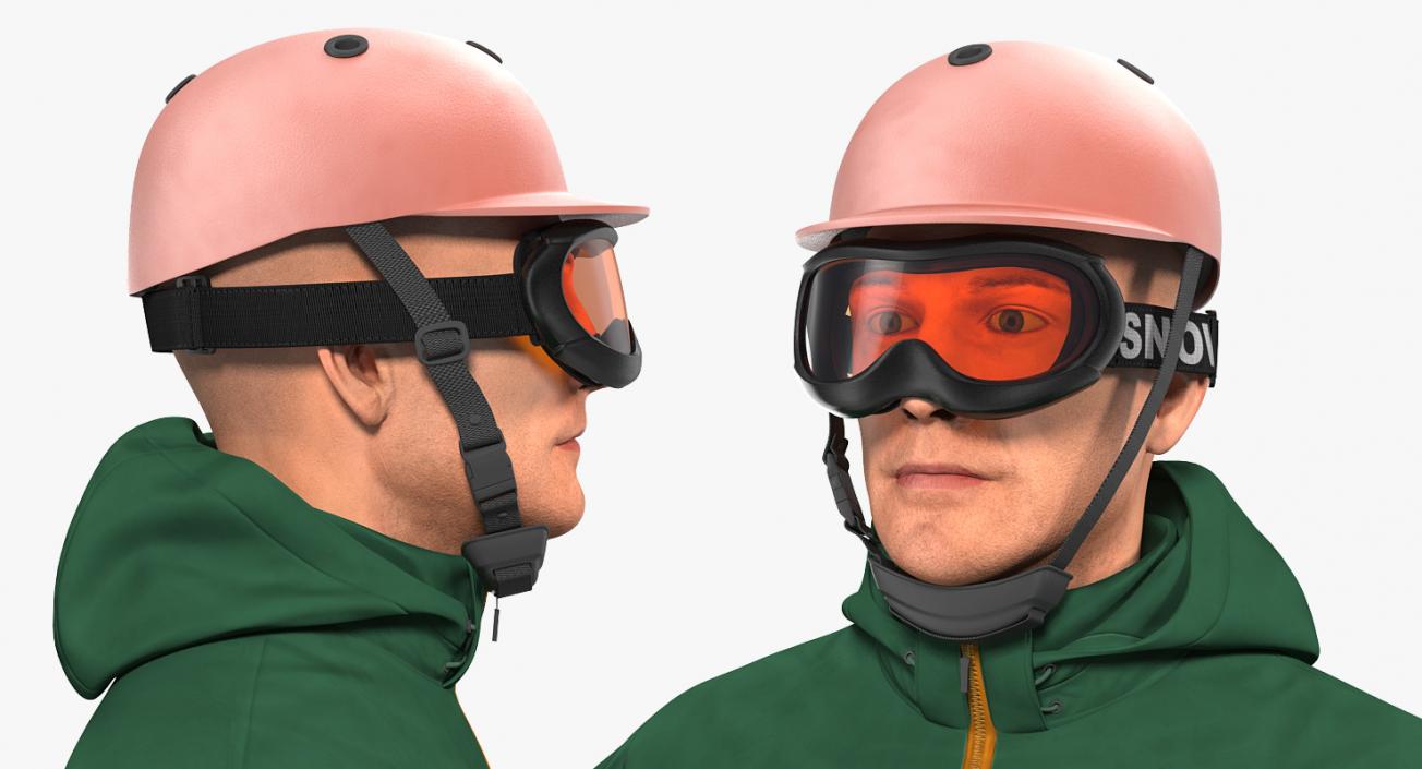 3D model Snowboarder in Winter Sports Gear Rigged