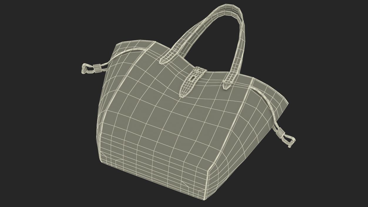 Furla Net Leather Tote Bag Brown 3D