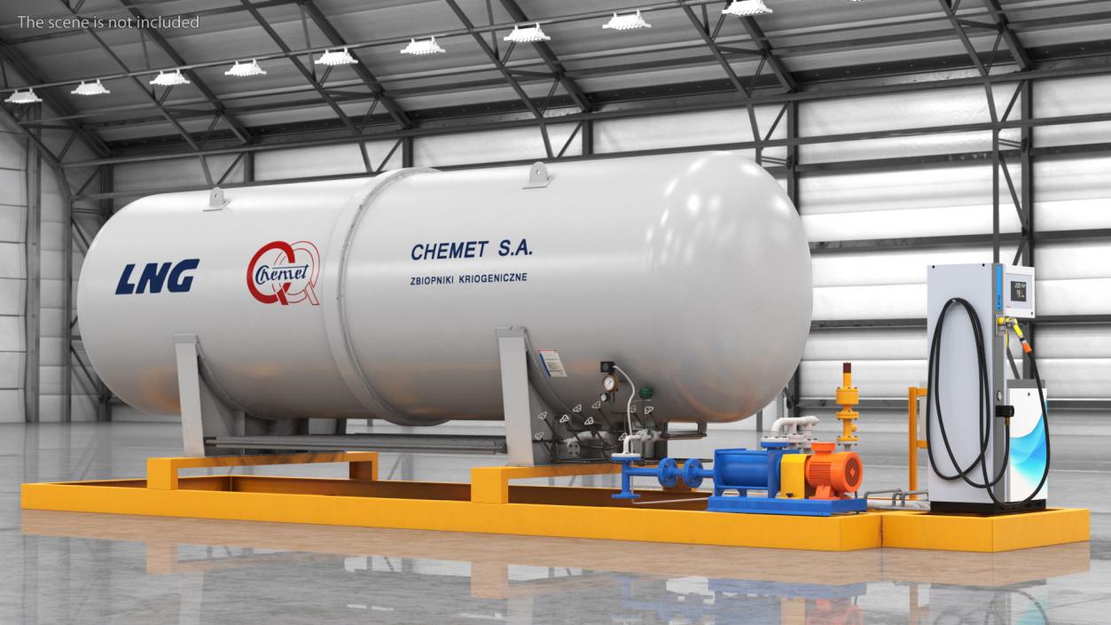 3D model CHEMET SA Mobile Gas Station Machine LNG Dispenser