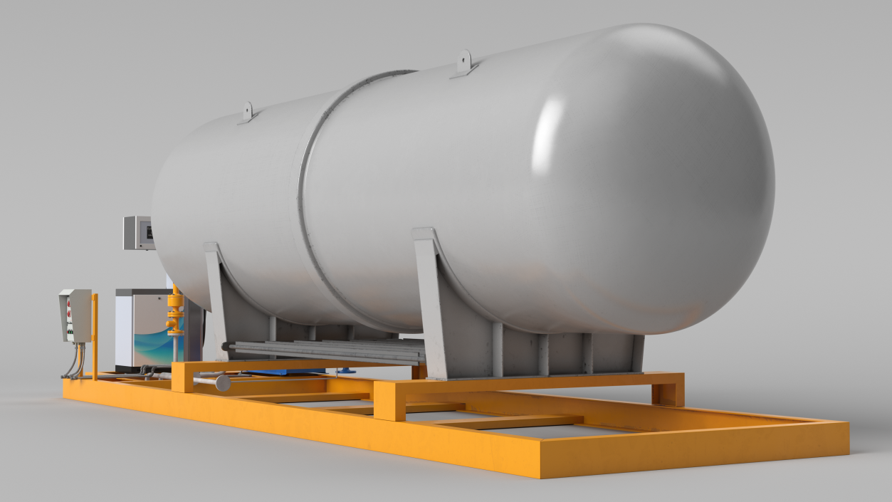 3D model CHEMET SA Mobile Gas Station Machine LNG Dispenser