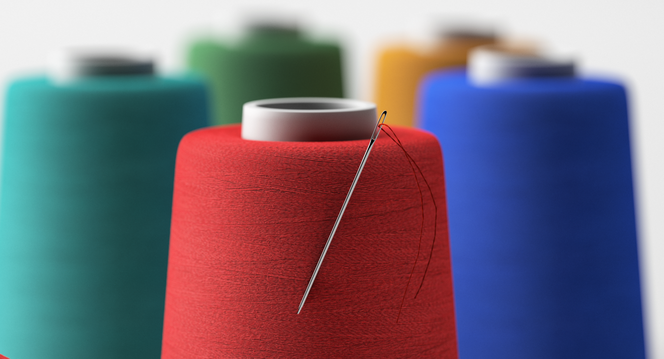 3D model Sewing Thread with Needle