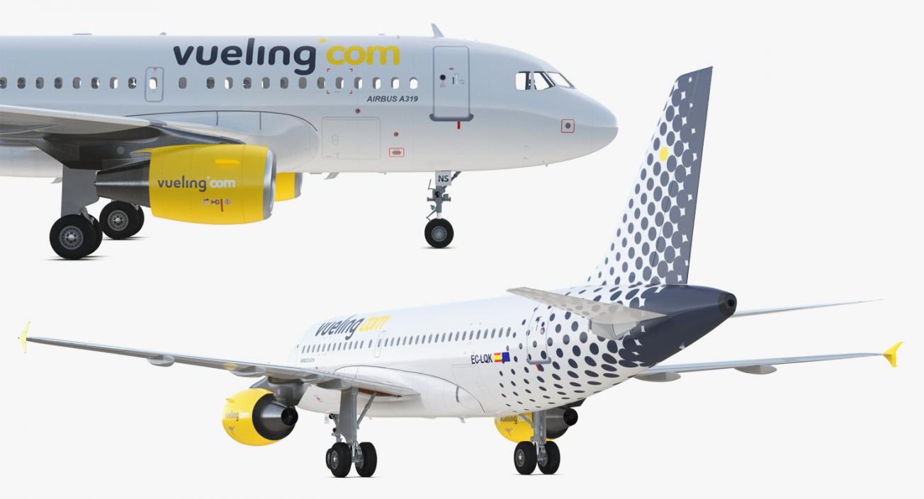 3D Airbus A319 Vueling Airlines model