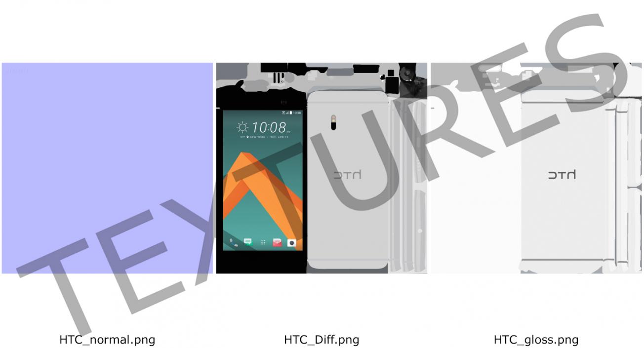3D HTC 10 Glacier Silver