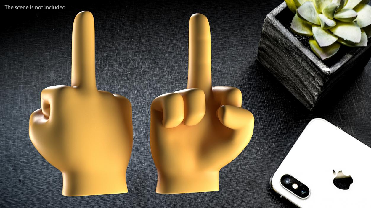 Middle Finger Emoji 3D model