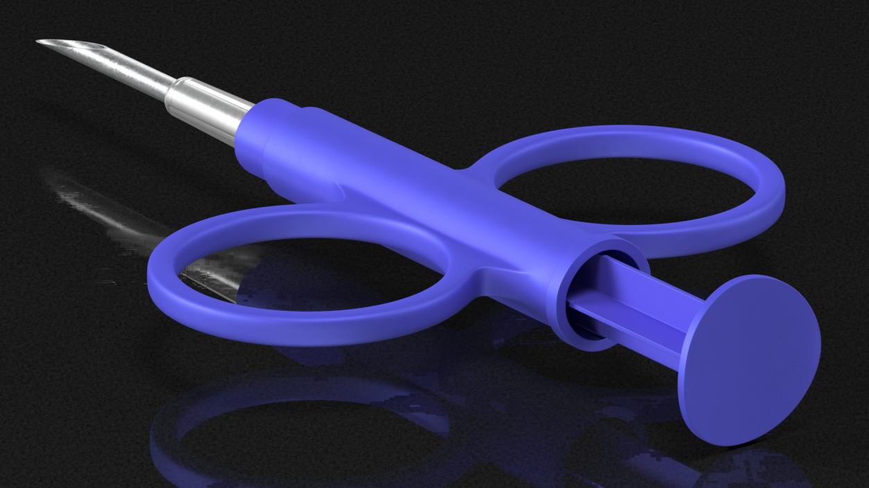 Pet ID Microchip Syringe 3D model