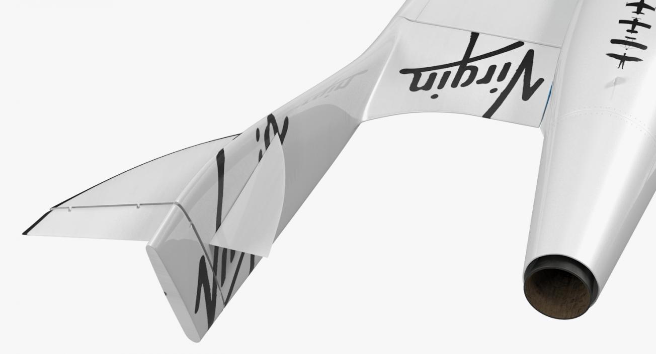 3D Suborbital Spaceplane SpaceShipTwo Rigged