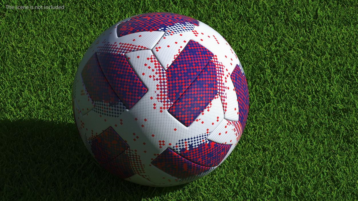 3D Digital Pixel Pattern Soccer Ball model