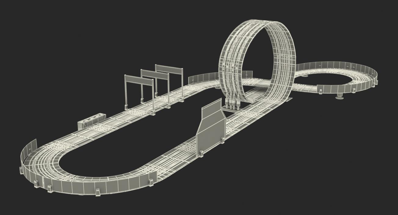 3D model Toy Racing Car Track