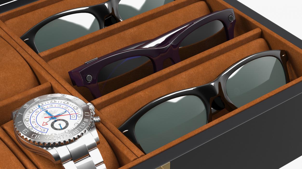 Organizer with Watches and Glasses 3D model