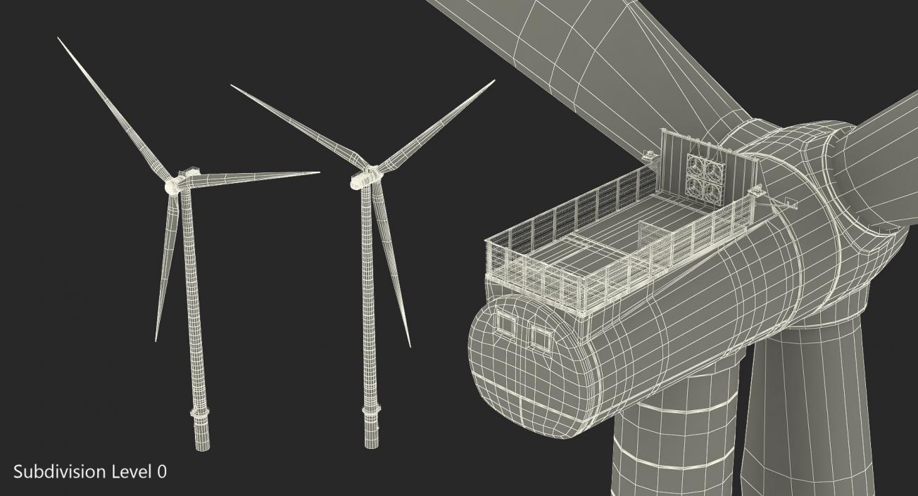 3D model Offshore Wind Power Turbine Generic
