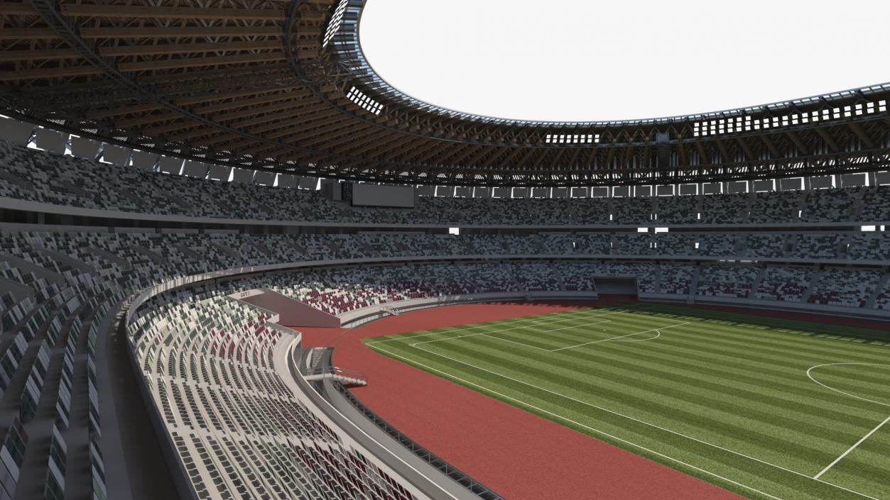 3D Football Pitch Stadium Arena model