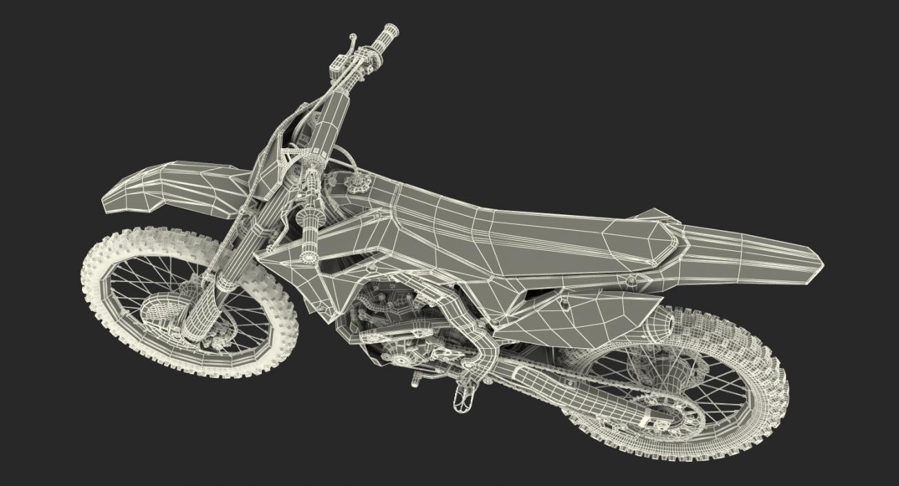 3D Competition Motorcycle Honda CRF250R 2018 Rigged model