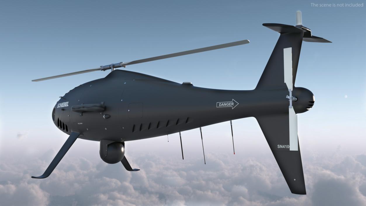 Schiebel Camcopter S100 UAV Rotorcraft Black 3D model