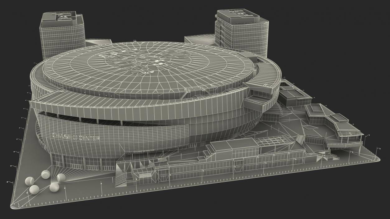 3D Chase Center Arena with Park model
