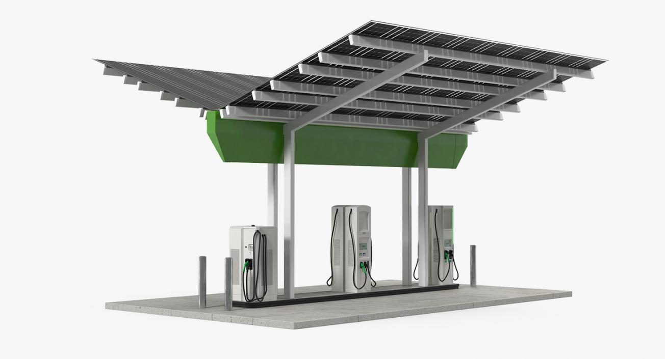 3D model Solar Battery Charging Station