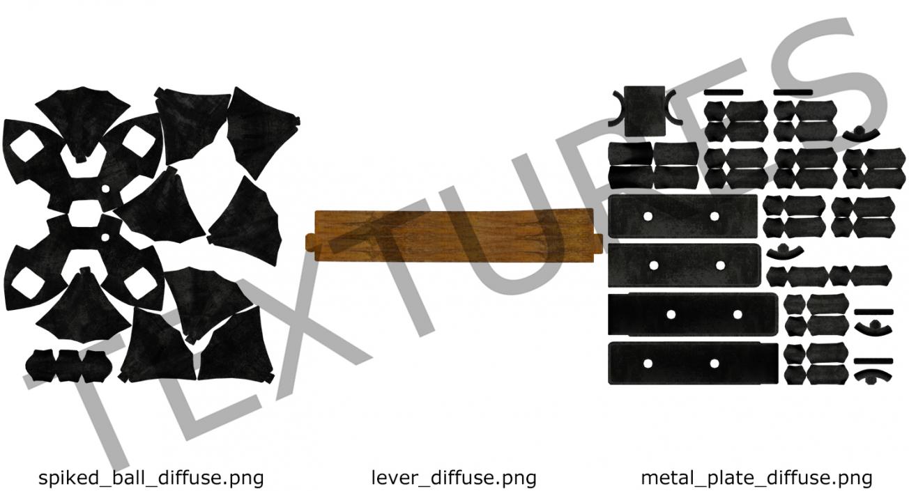 Long Spiked Flail 3D