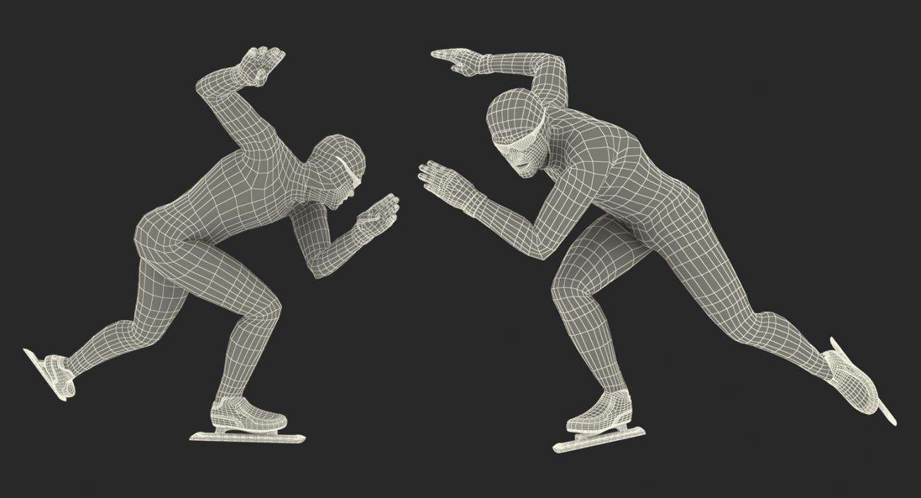 Speed Skater Generic 2 Rigged 3D model