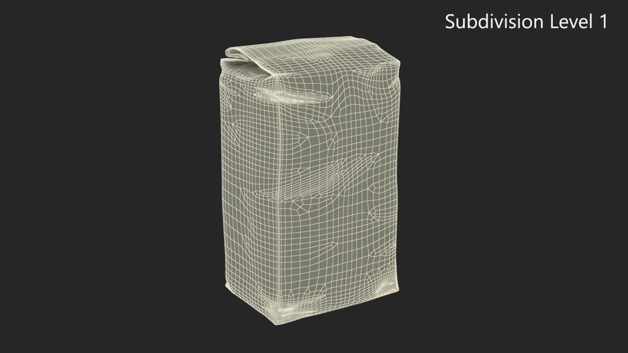 Foil Package 2lb Mockup Beige 3D model