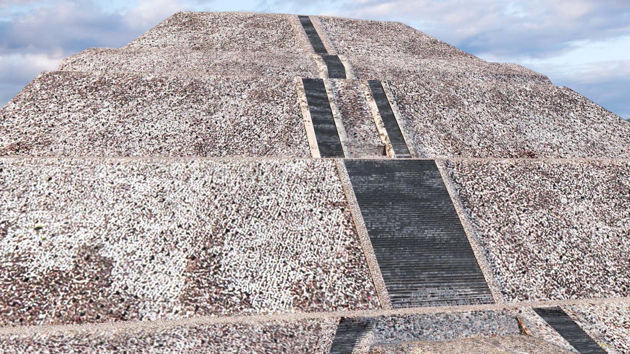3D model Teotihuacan Pyramid of the Sun